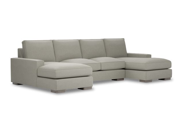 Edgewater Elite Gray Double Chaise Sectional