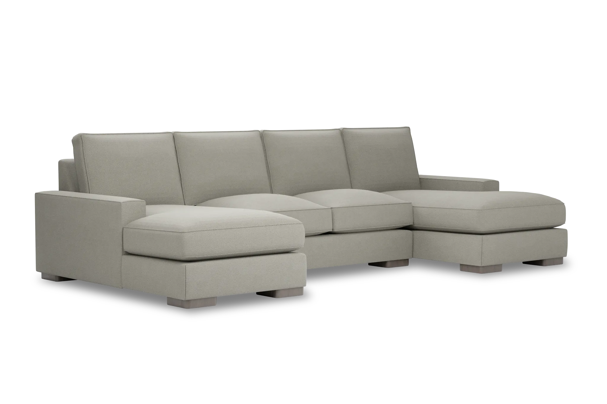 Edgewater Elite Gray Double Chaise Sectional