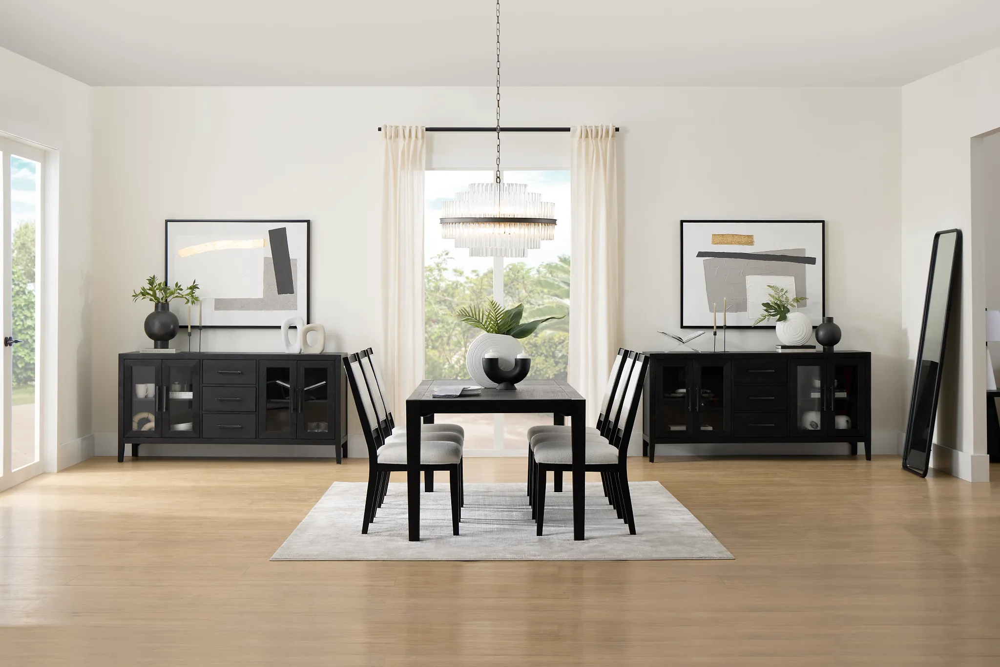 Alden Black Rectangular Table