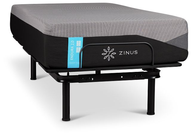 Zinus Endura 2.0 Cush Firm Slat Adjustable Mattress Set