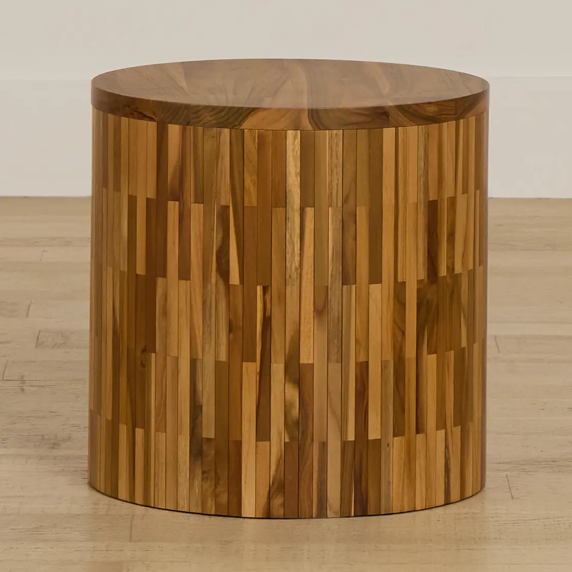 Haven Mid Tone Wood Round End Table Haven Mid Tone Wood Round End Table