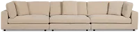 Lounge Light Beige Fabric 3 Piece Modular Sofa