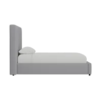 Grayton Delray Light Gray 54" Upholstered Platform Bed
