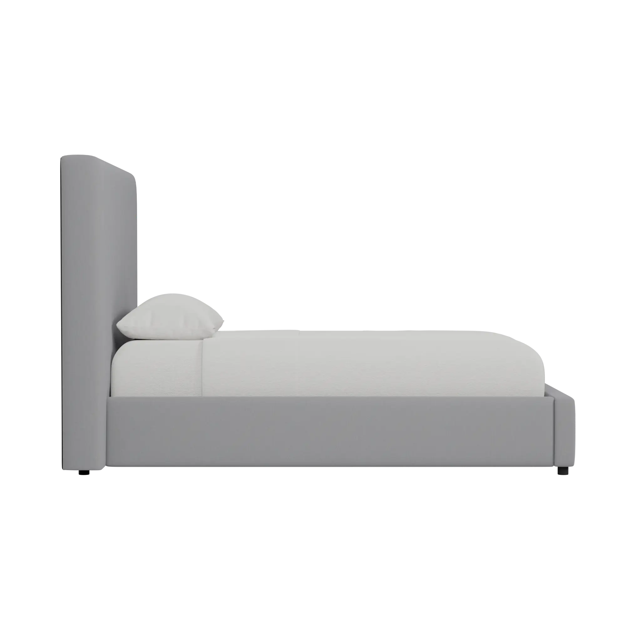 Grayton Delray Light Gray 54" Upholstered Platform Bed Grayton Delray Light Gray 54" Upholstered Platform Bed
