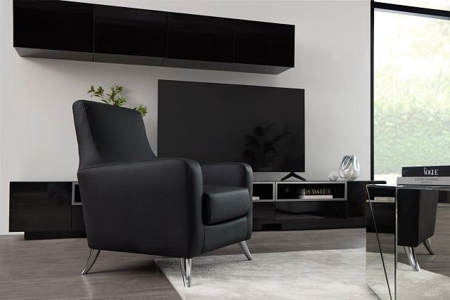 Marquez Black Micro Accent Chair
