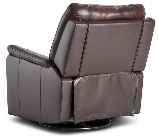 Owen Brown Leather Power Glider Recliner With Power Headrest