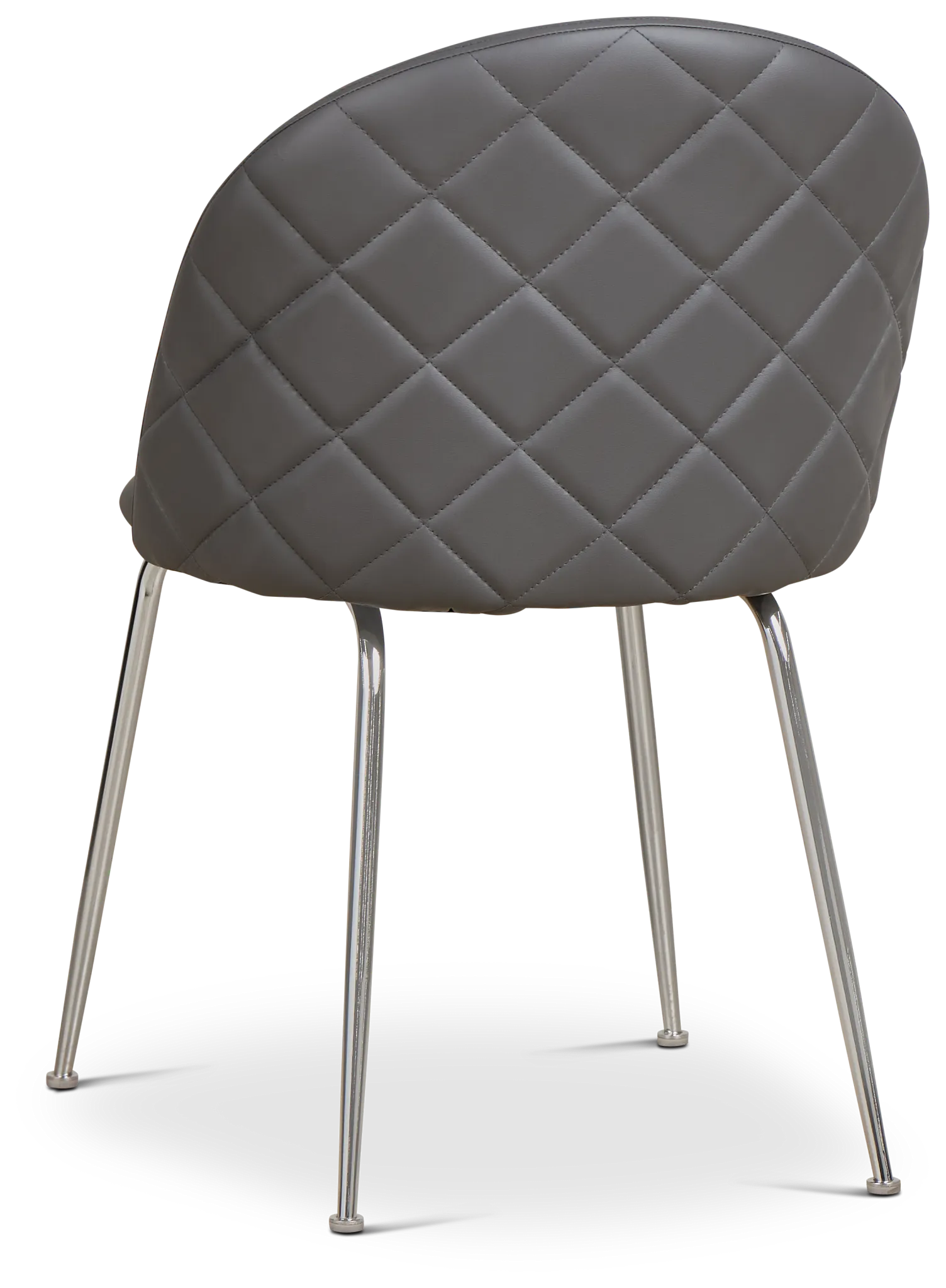 Capri Dark Gray Micro Upholstered Side Chair W/ Chrome Legs