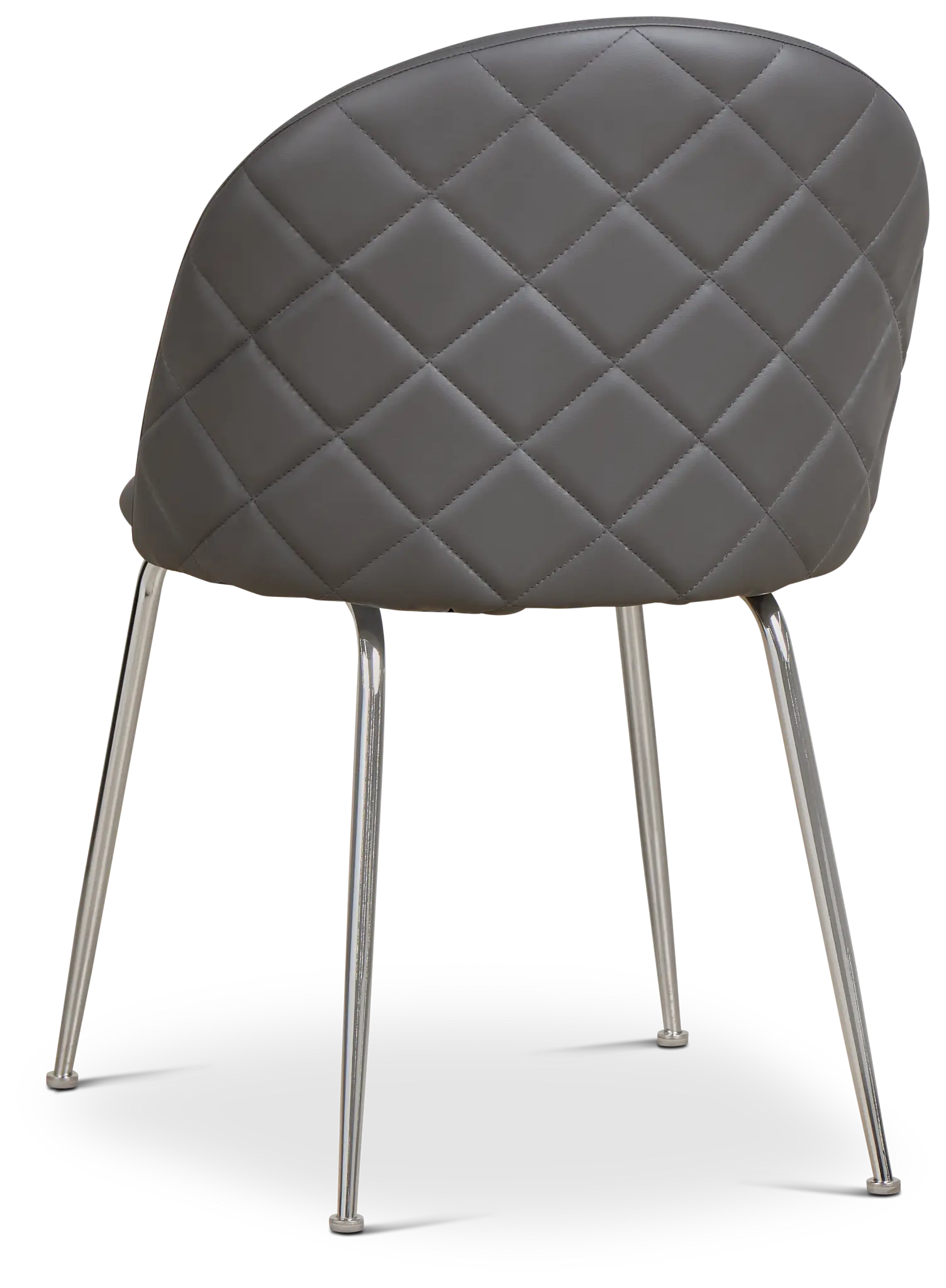 Capri Dark Gray Micro Upholstered Side Chair W/ Chrome Legs Capri Dark Gray Micro Upholstered Side Chair W/ Chrome Legs