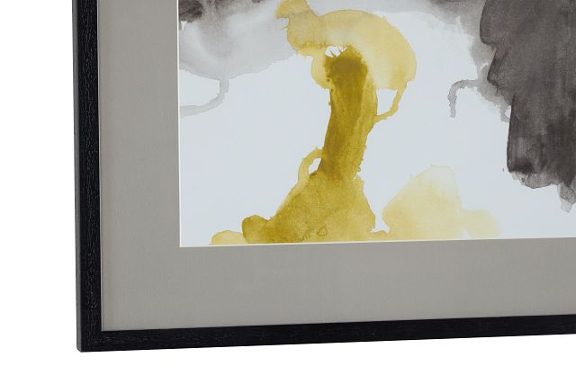 Smear Yellow Framed Wall Art