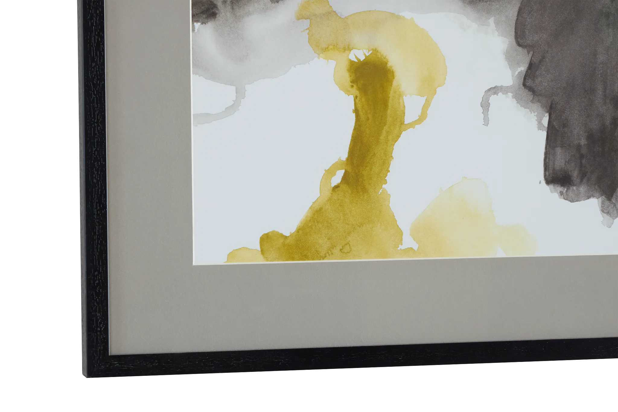 Smear Yellow Framed Wall Art