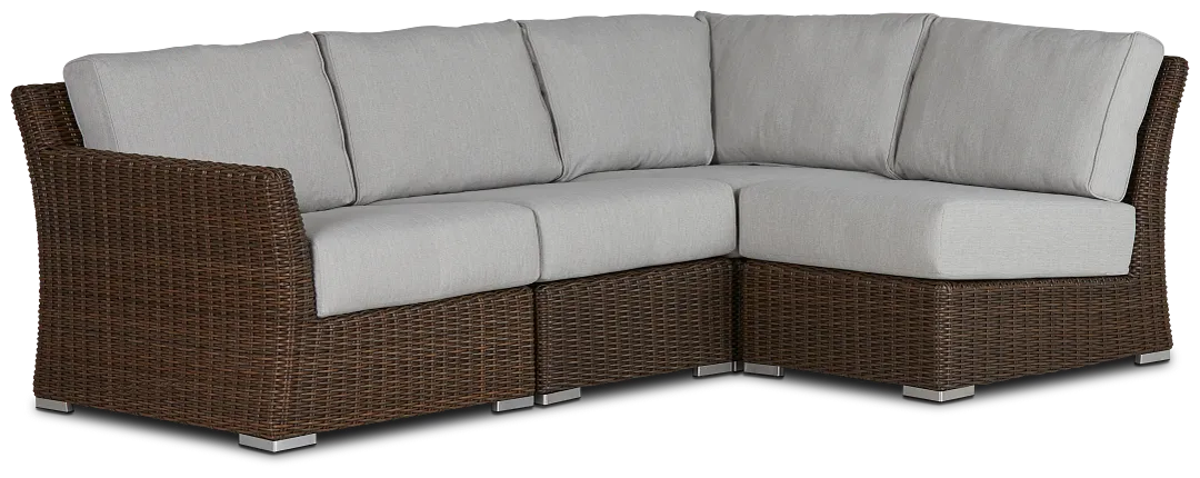 Southport Gray Left 4-piece Modular Sectional