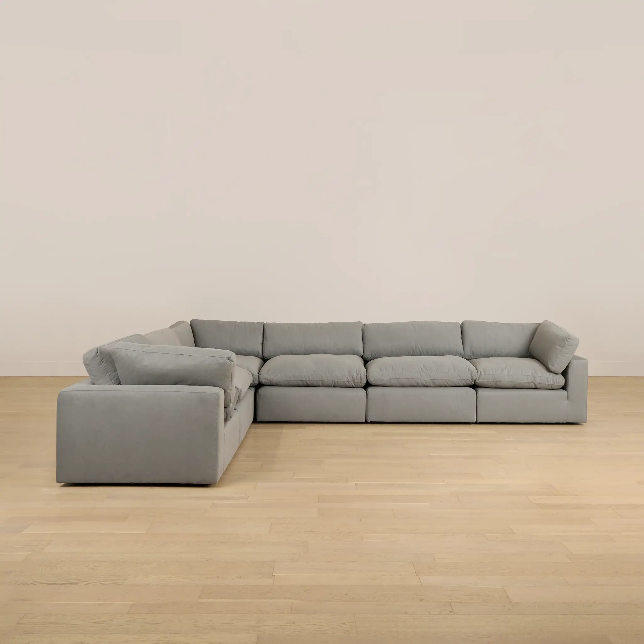 Grant Light Gray Fabric 6-piece Modular Sectional Grant Light Gray Fabric 6-piece Modular Sectional