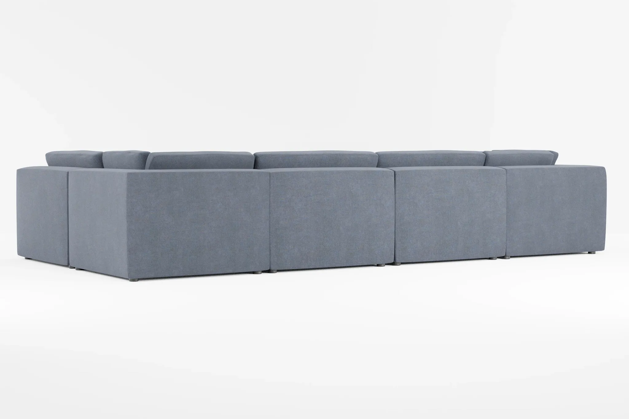 Destin Victory Dark Blue Fabric 8-piece Pit Sectional