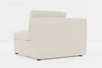 Destin Suave Beige Fabric Corner Chair