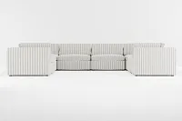 Destin Sea Lane Dark Gray Fabric 8-piece Modular Sectional