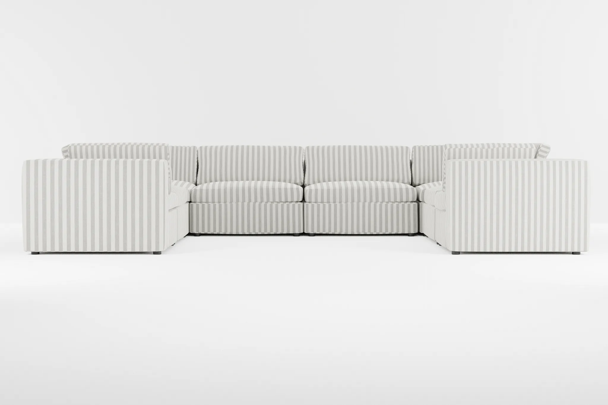 Destin Sea Lane Dark Gray Fabric 8-piece Modular Sectional