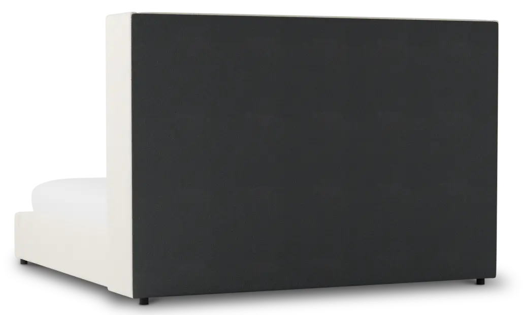 Captiva Gellar White 60" Upholstered Shelter Bed Captiva Gellar White 60" Upholstered Shelter Bed