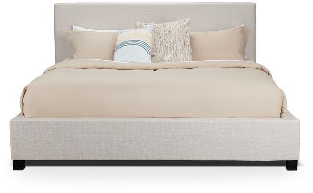 Monica Beige Uph Platform Bed