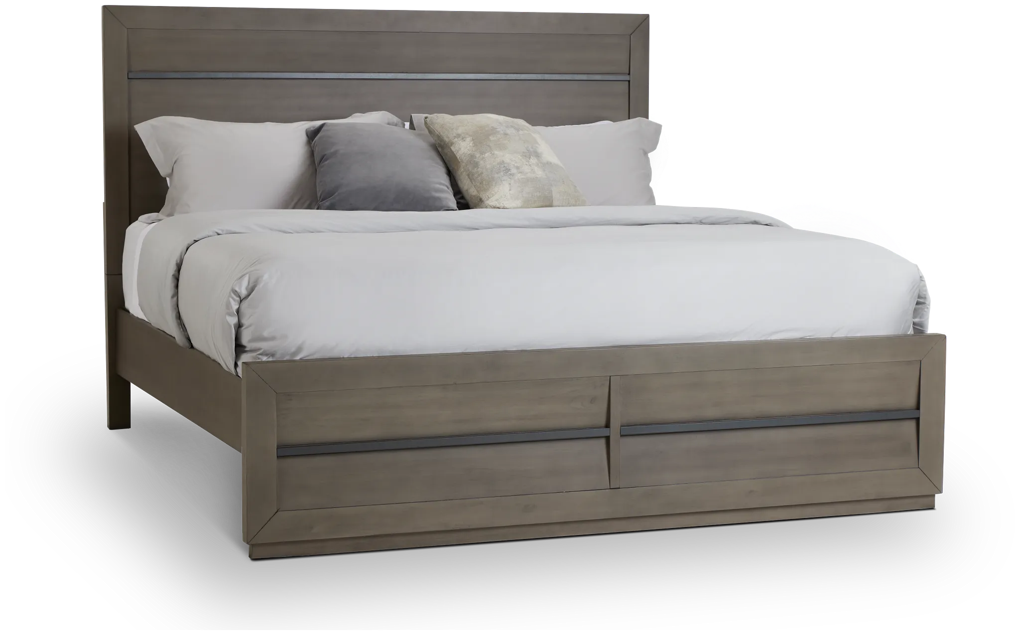 Zurich Gray Panel Bed