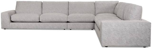 Calista Pewter Fabric Large Two-arm Sectional