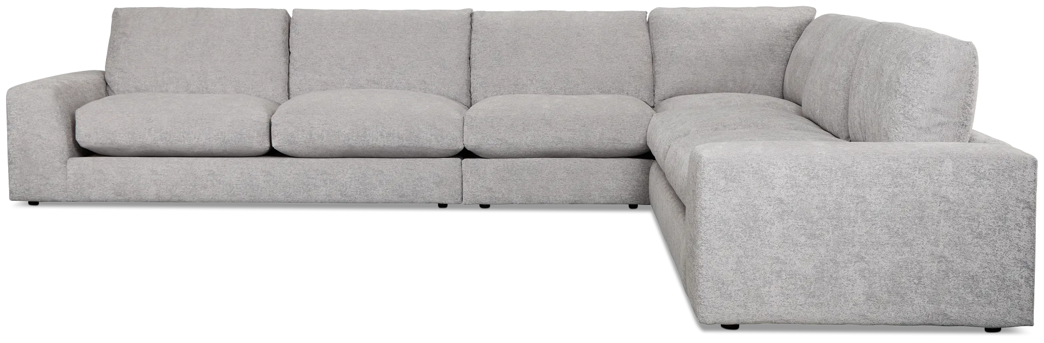 Calista Pewter Fabric Large Two-arm Sectional