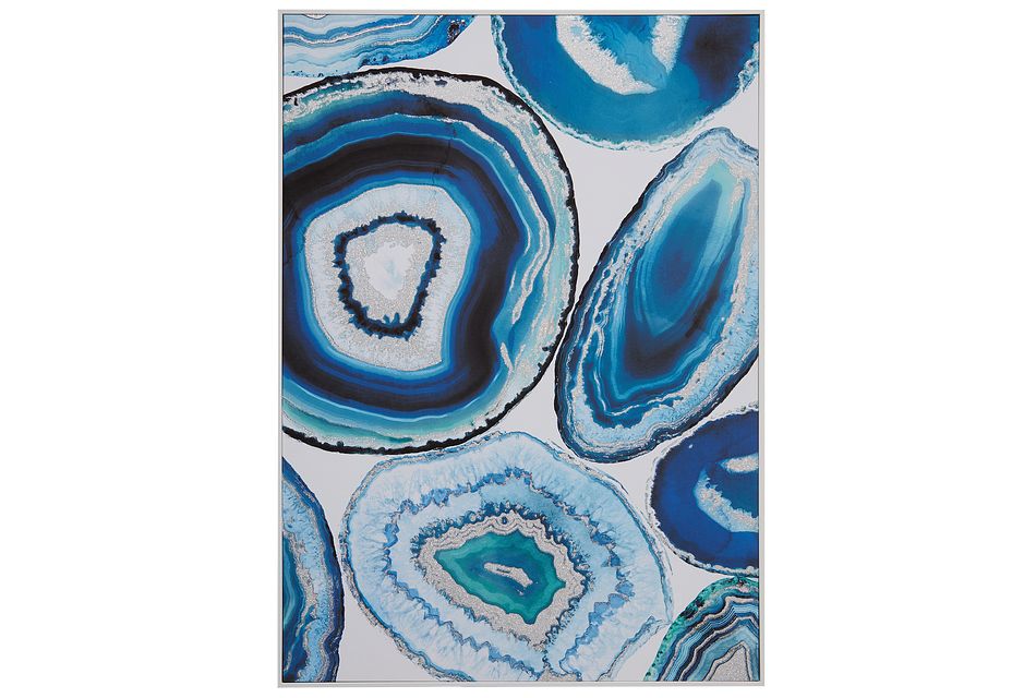 Agate Blue Framed Wall Art Home Accents Wall Decor City Furniture