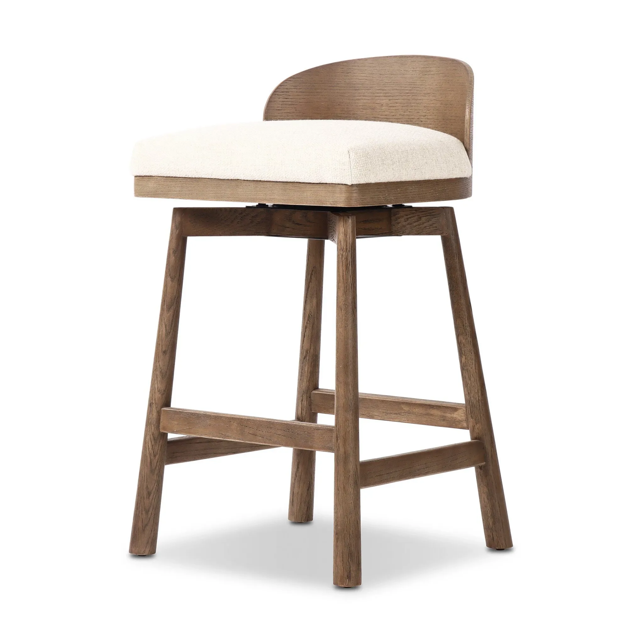 Four Hands Cloris Mid Tone 24" Swivel Barstool