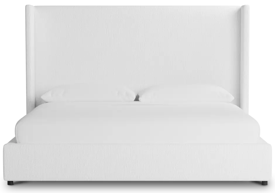 Captiva Revenue White 60" Upholstered Shelter Bed Captiva Revenue White 60" Upholstered Shelter Bed