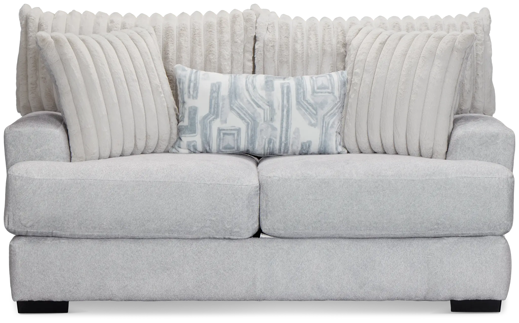 Kylie Light Gray Fabric Loveseat Kylie Light Gray Fabric Loveseat