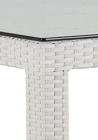 Bahia White 40" Square Table