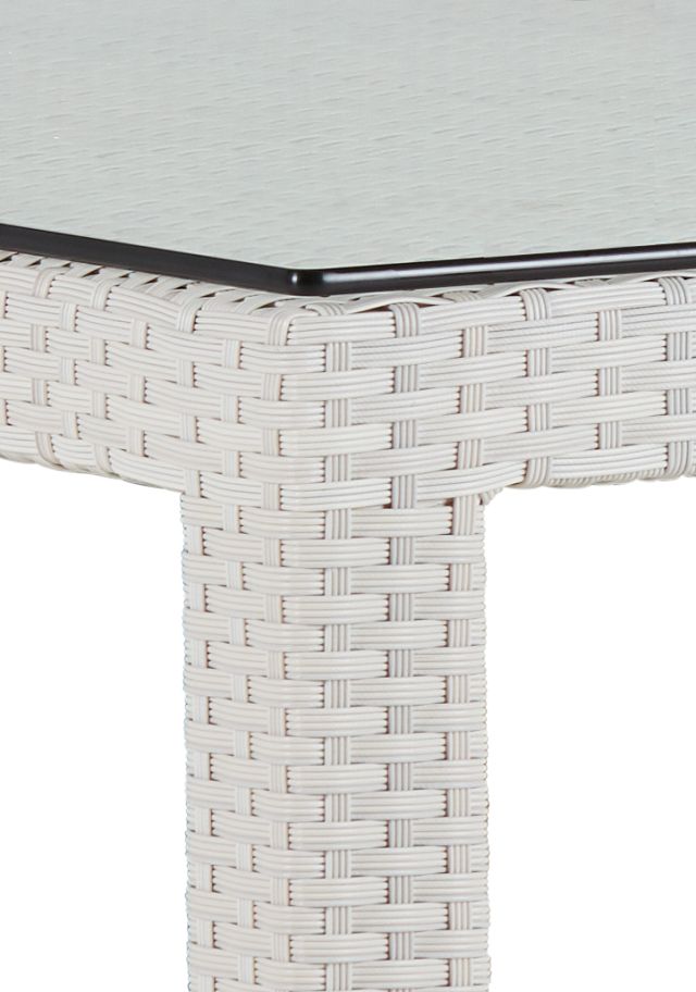 Bahia White 40" Square Table