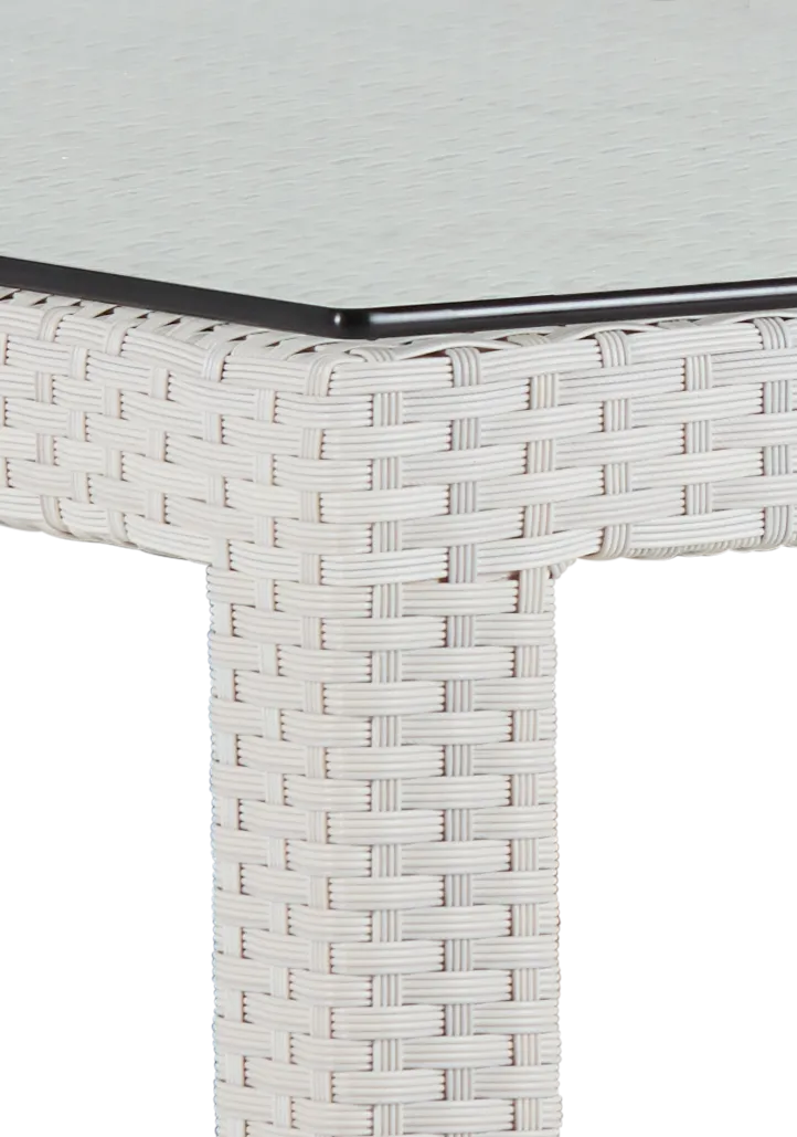 Bahia White 40" Square Table