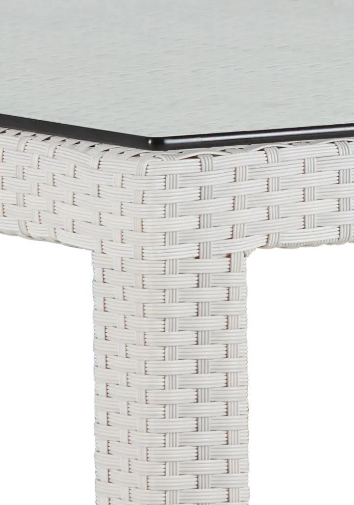 Bahia White 40" Square Table Bahia White 40" Square Table