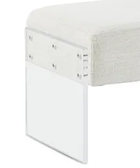 Ocean Drive White Acrylic Bench