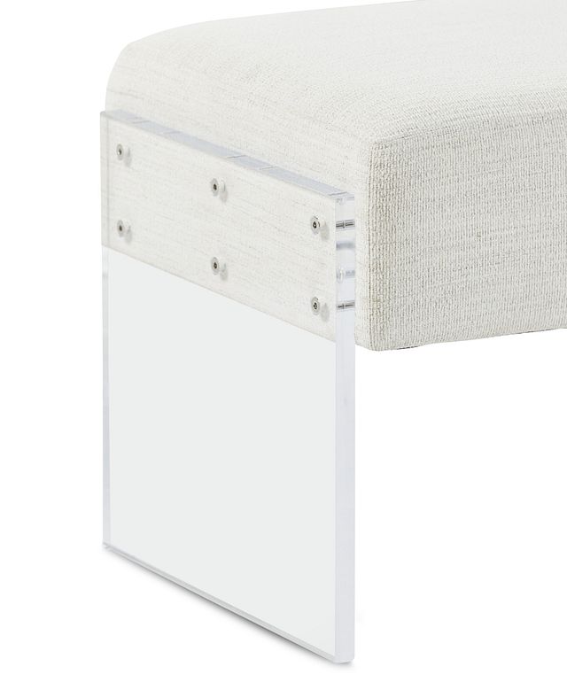 Ocean Drive White Acrylic Bench