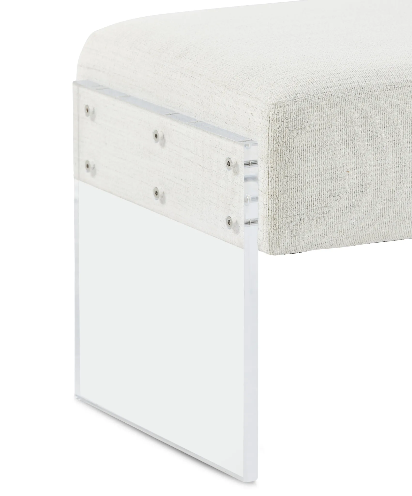 Ocean Drive White Acrylic Bench