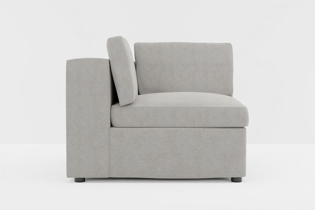 Destin Maguire Gray Fabric Corner Chair