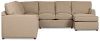 Tate Brown Fabric Large Right Chaise Sectional