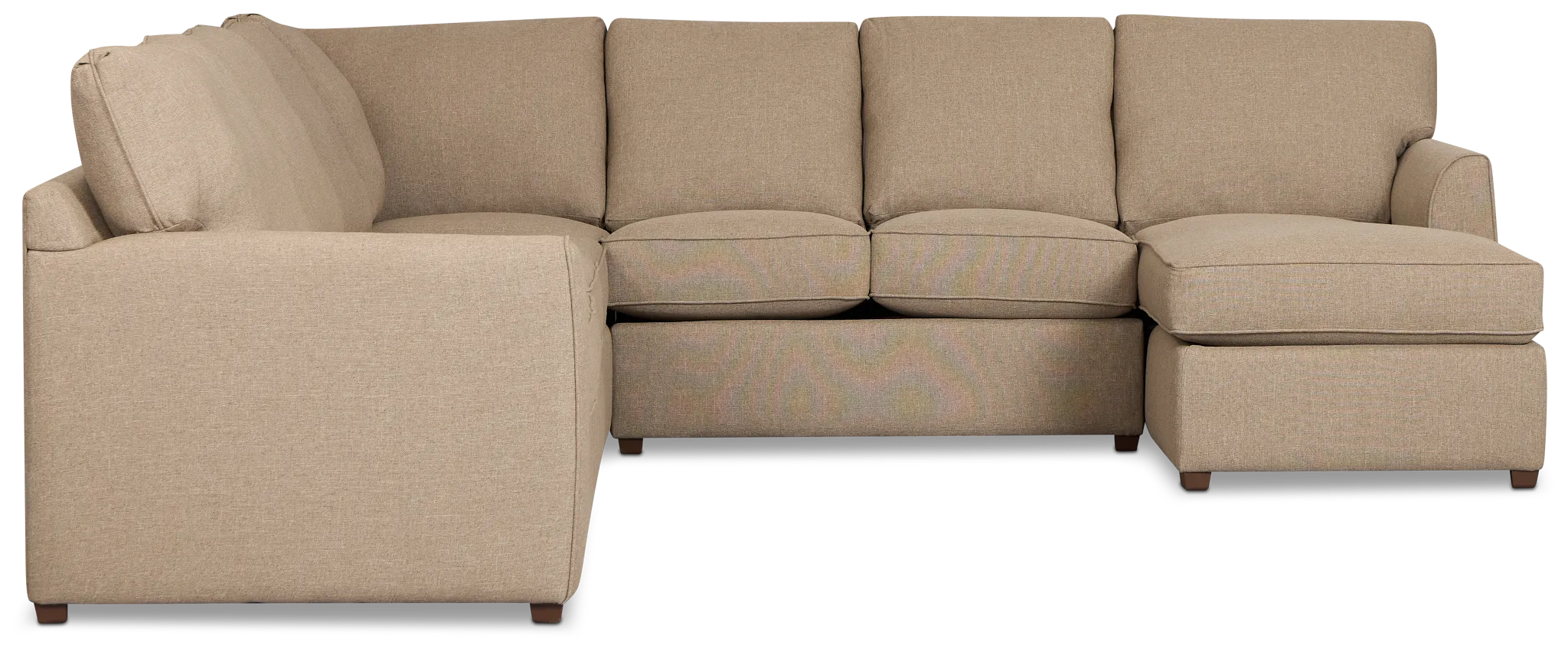 Tate Brown Fabric Large Right Chaise Sectional