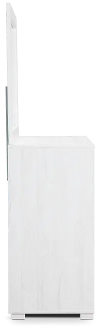 Everett White Dresser & Mirror