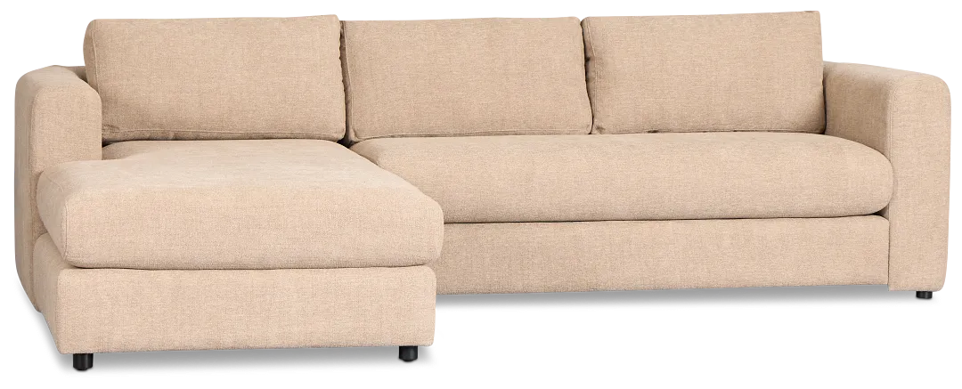 Alma Taupe Fabric Left Chaise Sectional
