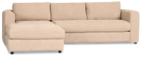 Alma Taupe Fabric Left Chaise Sectional
