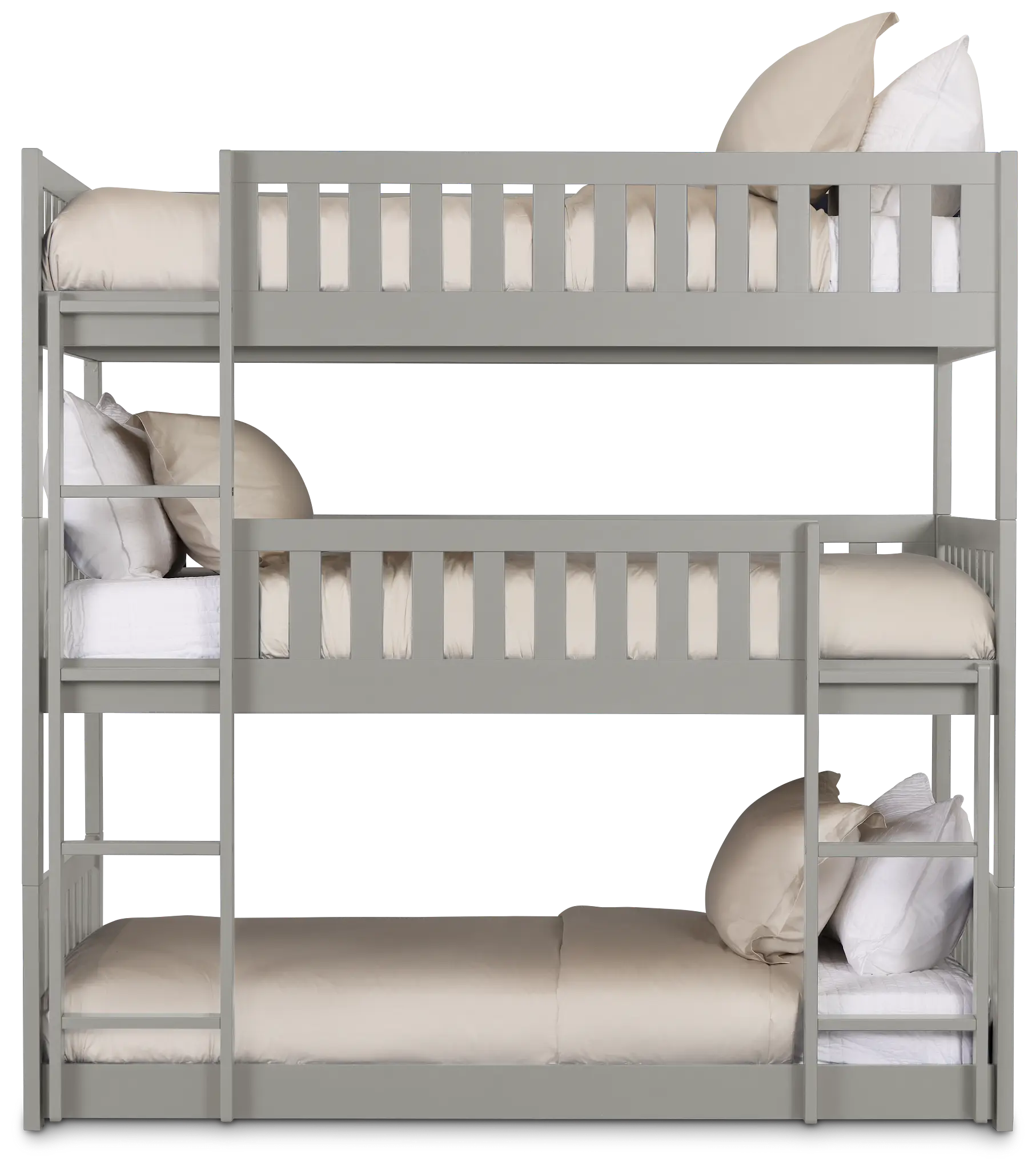 Charleston Gray Triple Bunk Bed Charleston Gray Triple Bunk Bed