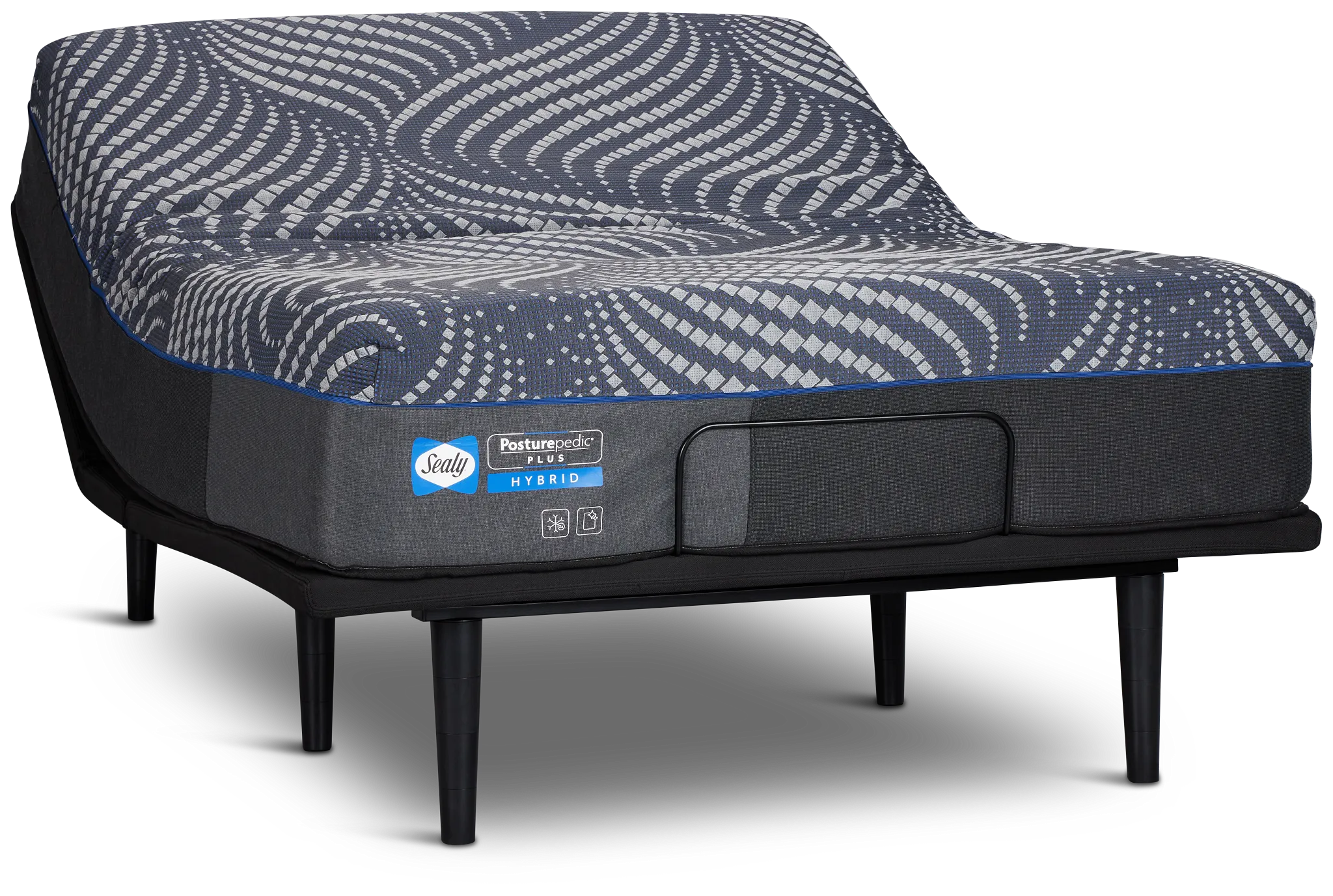 Sealy Posturepedic Plus Hybrid Brenham Soft Ease Adjustable Mattress Set