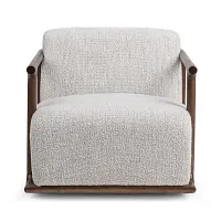 Coal Beige Fabric Swivel Accent Chair