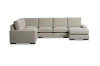 Edgewater Peyton Beige Medium Right Chaise Sectional