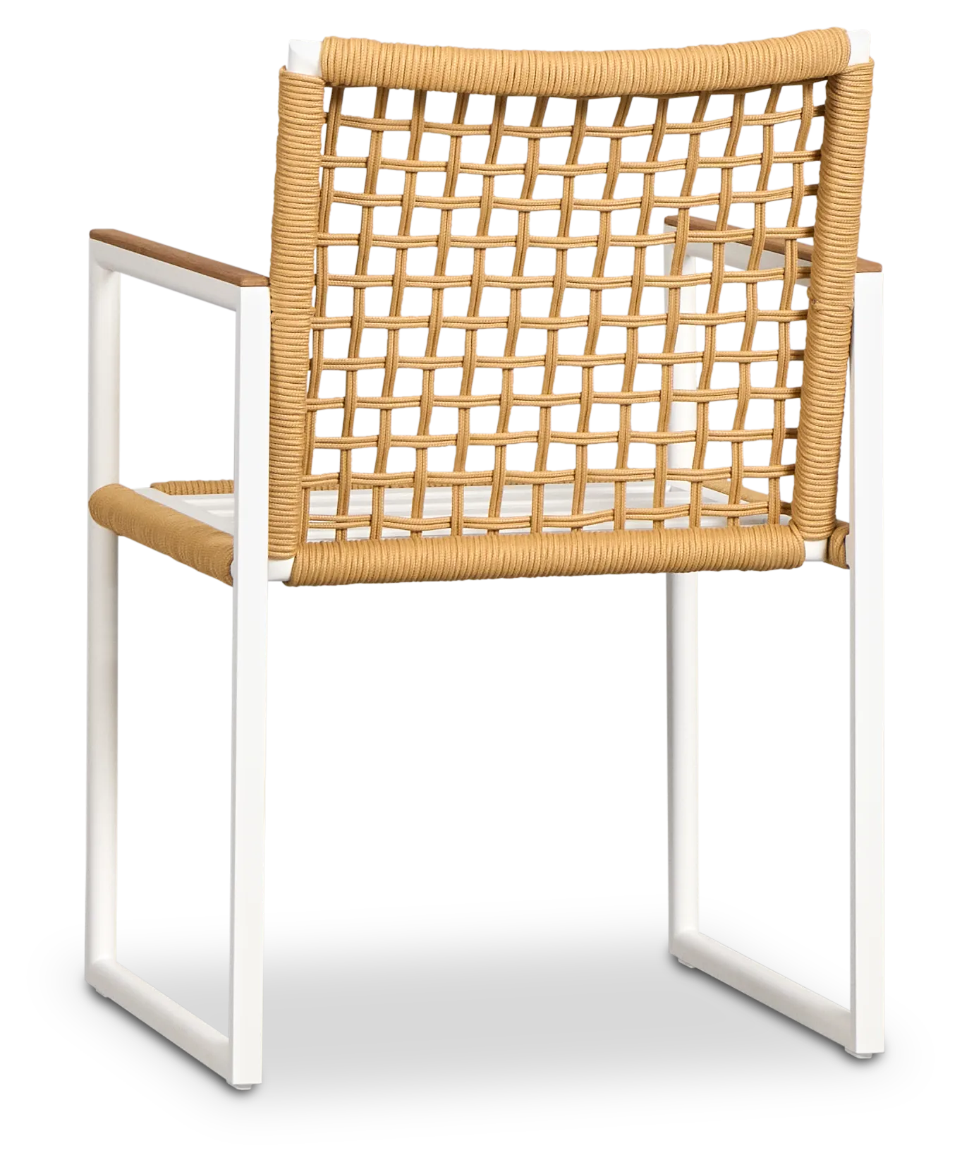 Sunrise White Teak Arm Chair Frame