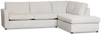 Miller Light Gray Fabric Right Bumper Sectional