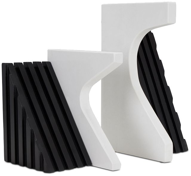 Anthony White Marble Bookends