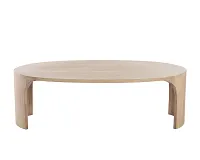 Jaymie Light Tone Oval Coffee Table